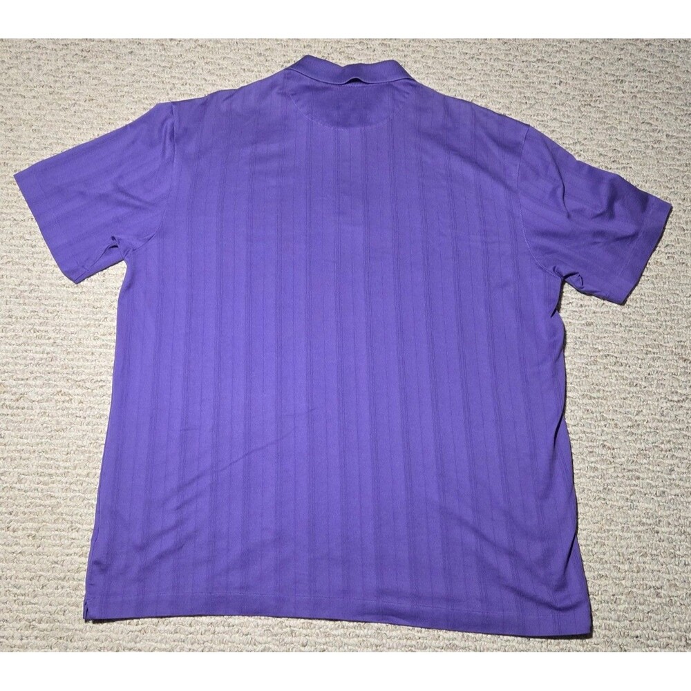 Tiger Woods Nike Golf Dri-FIT Polo Men's XL Purple Stripes - Picture 2 of 7